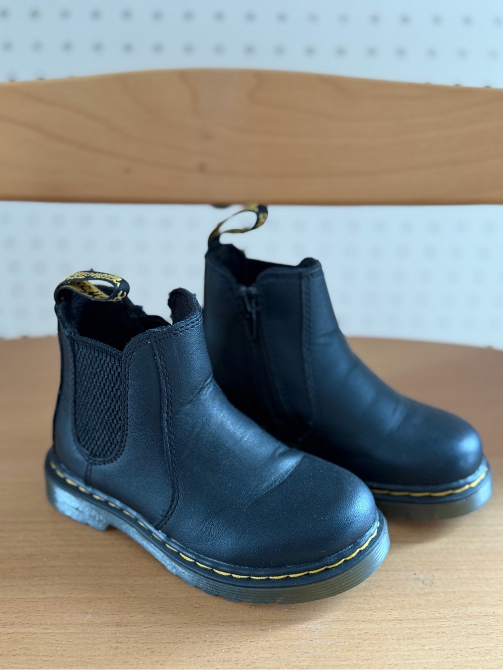 Dr. Martens 2976 T Softy Leather Chelsea Boots Black Toddler US 8